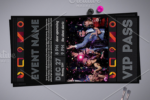 Multipurpose VIP Pass Card in Card Templates - product preview 4