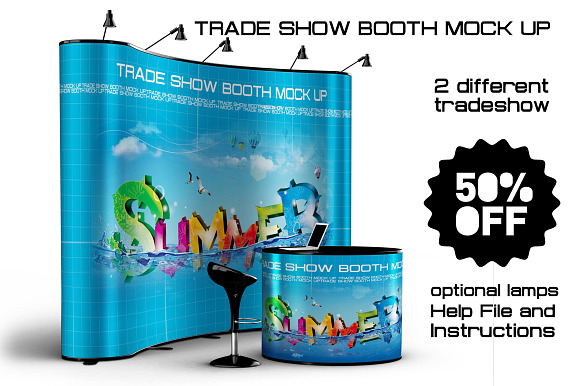 2 Trade Show Booth Mock Up in Mockup Templates - product preview 1
