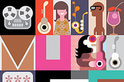 The Music vector illustration