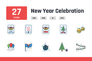 New Year Celebration Iconpack