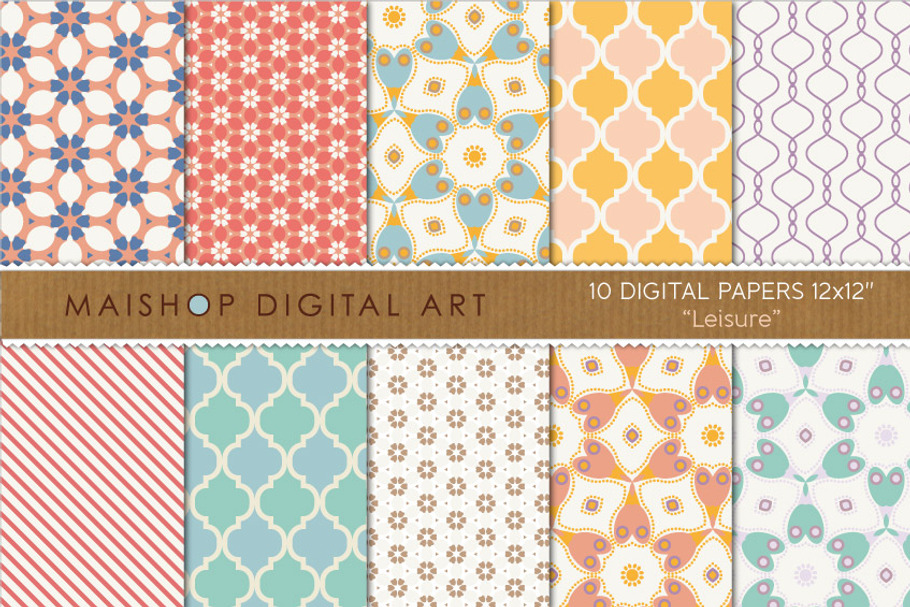 Digital Paper - Leisure in Patterns - product preview 8