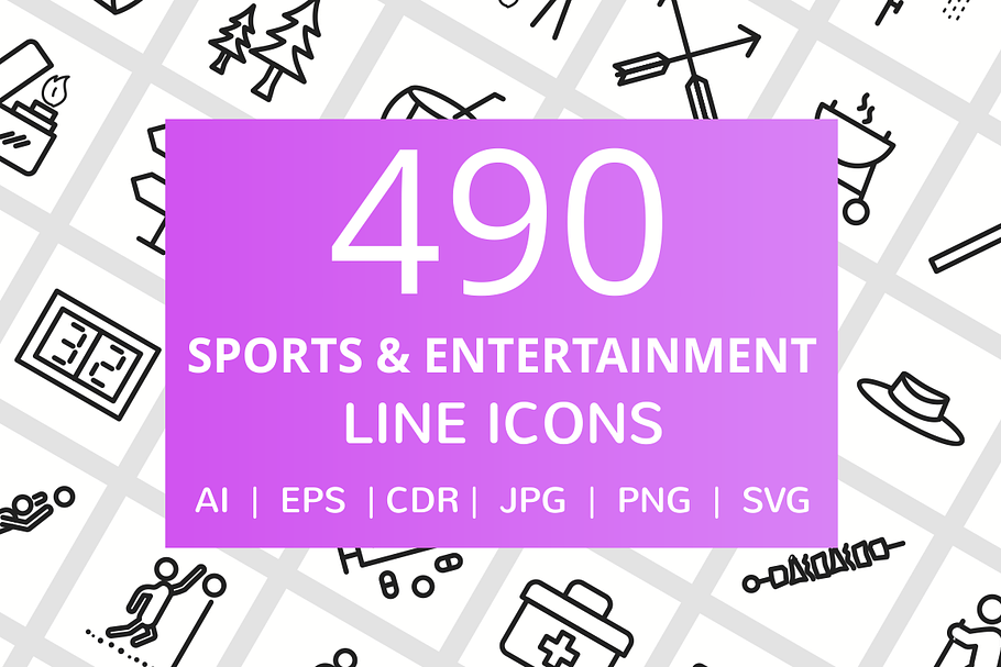 490 Sports & Entertainment Line Icon
