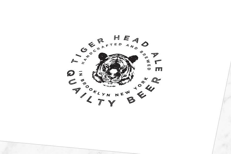 Rugged Tiger Head Logo Template