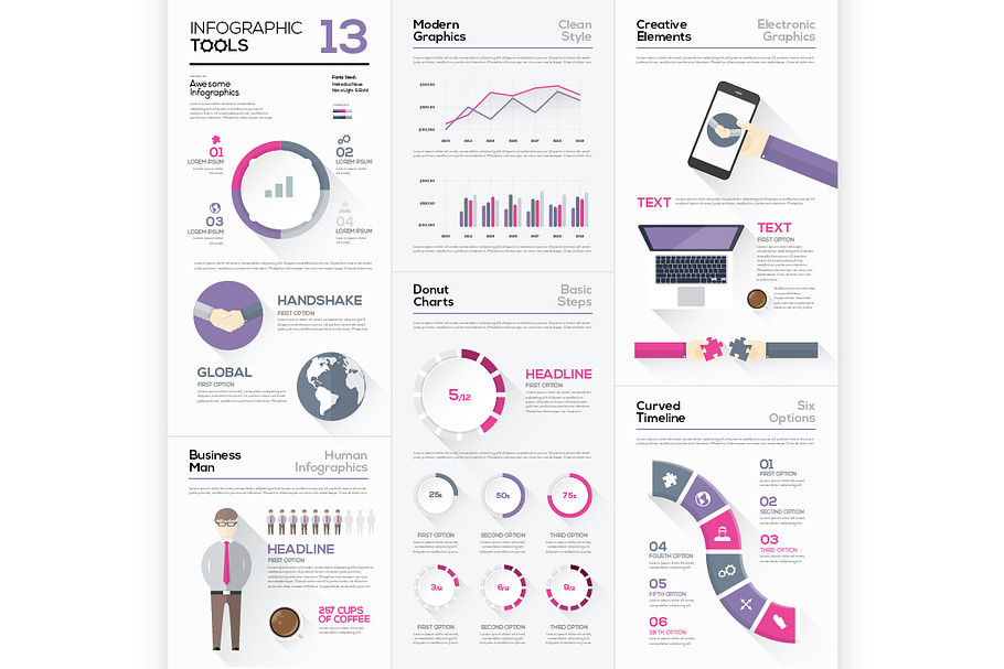 Infographic Tools 13 in Illustrations - product preview 8