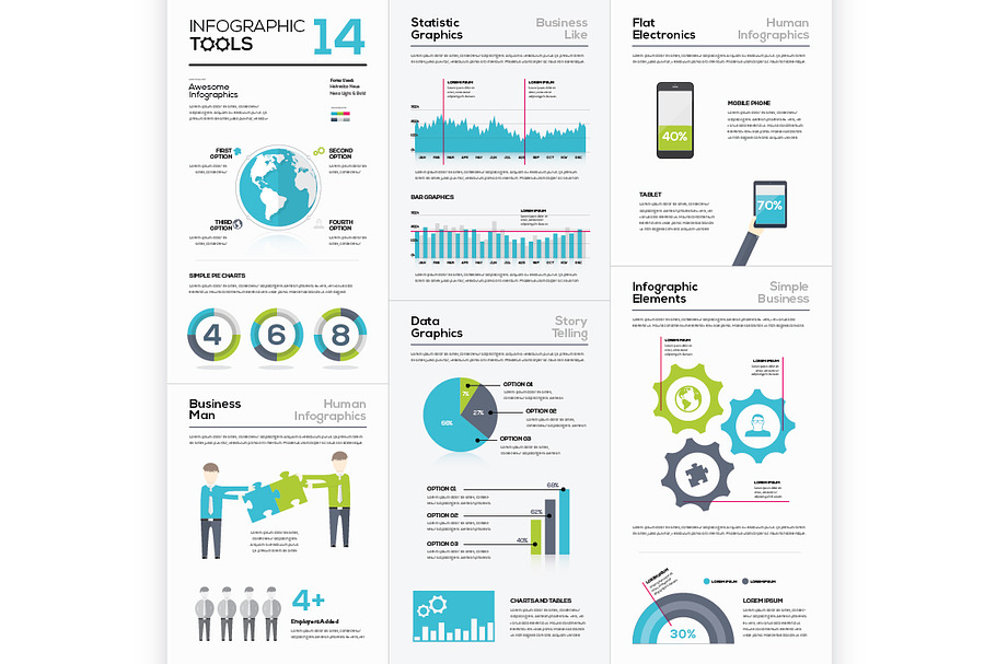 Infographic Tools 14 in Illustrations - product preview 8