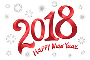 2018 Happy new year design.