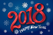 2018 happy New Year design 