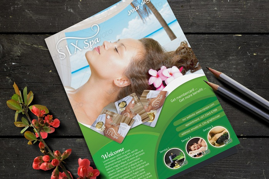 Six spa flyers in Flyer Templates - product preview 8