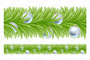 Christmas Tree Baubles Wreath Garland Design