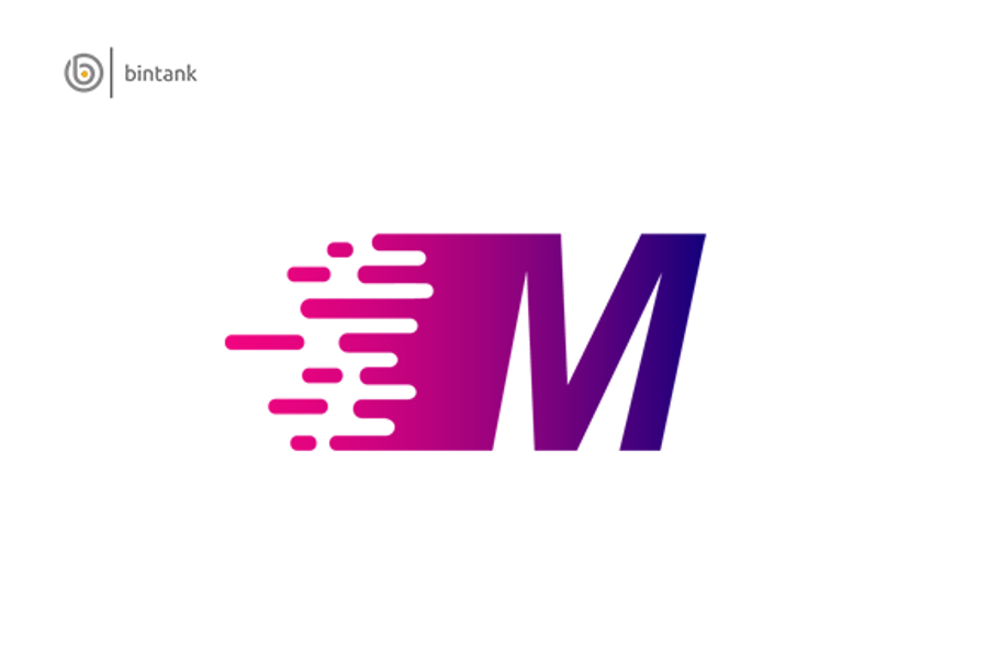 Fast Move M Letter Logo