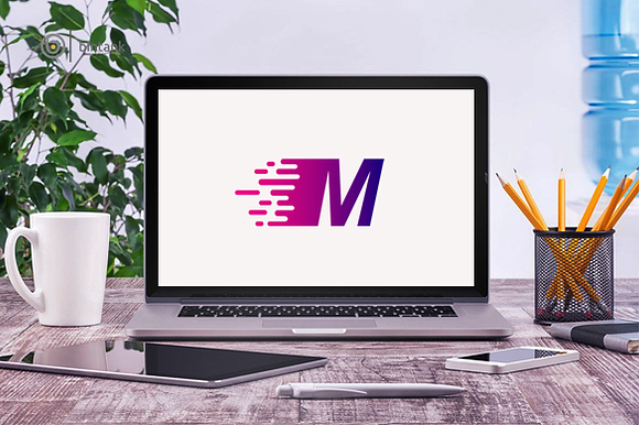 Fast Move M Letter Logo in Logo Templates - product preview 2