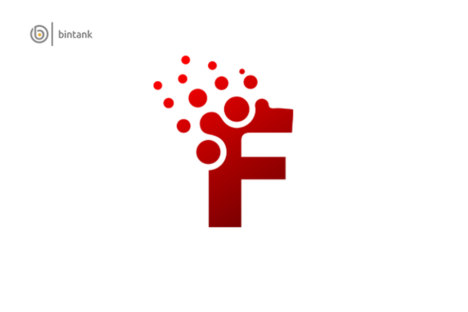 Dot F Letter Logo