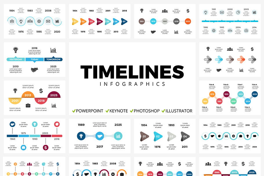Timelines | 50 unique slides