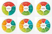 Vector circle chart infographic templates for presentations, adv