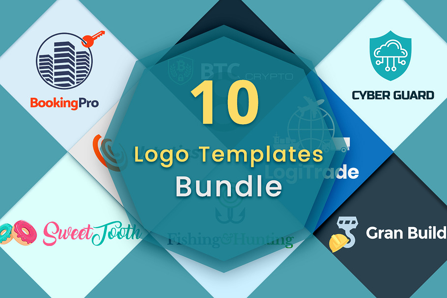 10 Logo Templates: PSD + 4 Formats