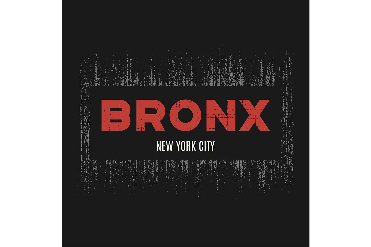 Bronx t-shirt and apparel design with grunge effect and textured in Illustrations - product preview 8