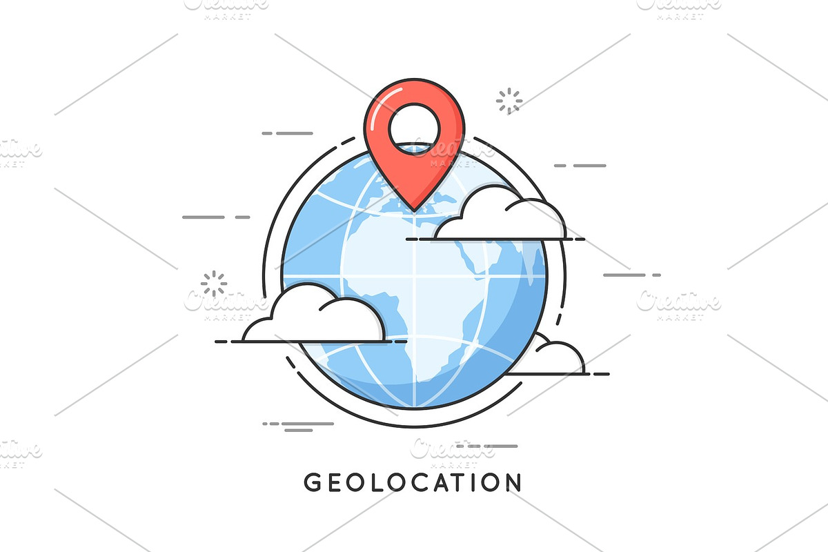 geolocation thin line concept in Illustrations - product preview 8