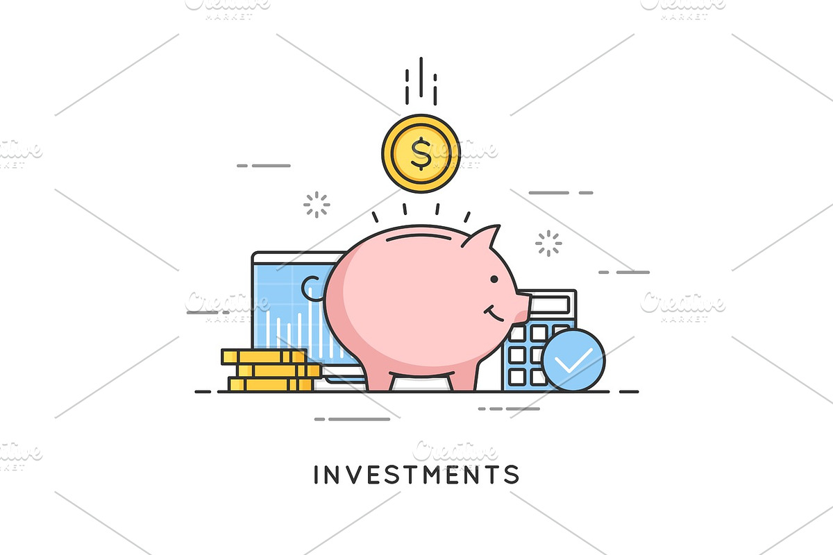 Investments, money savings, budget management, financial profit. in Illustrations - product preview 8