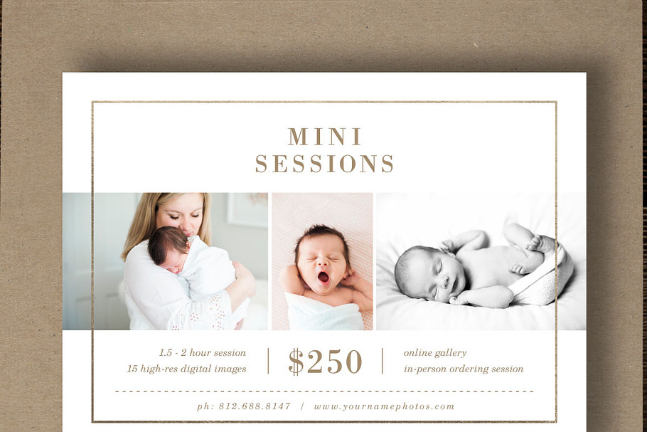 Newborn Mini Session Template Flyer in Flyer Templates - product preview 8