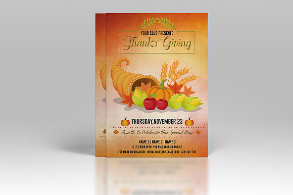 Thanksgiving Flyer in Flyer Templates - product preview 1