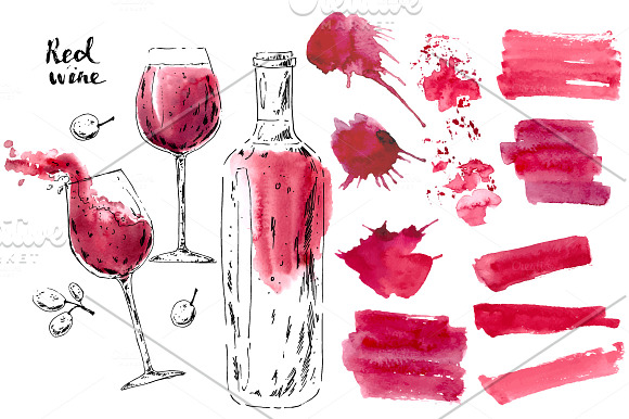 Wine graphic set in Objects - product preview 1