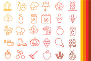 Autumn Icons -Outline Collection