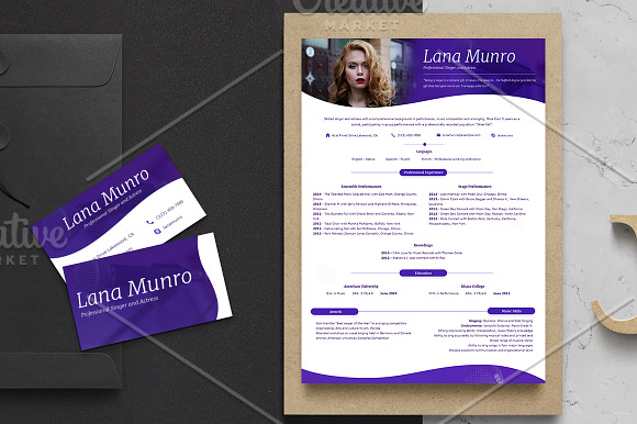 6 CV + Business Card + Cover Letter in Letter Templates - product preview 2