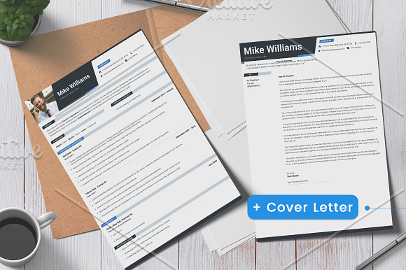 6 CV + Business Card + Cover Letter in Letter Templates - product preview 3