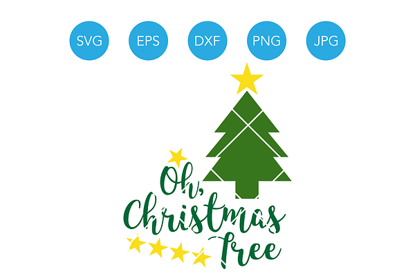 Oh Christmas Tree SVG DXF Cut File