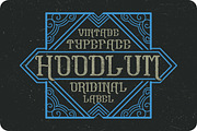 Hoodlum label font