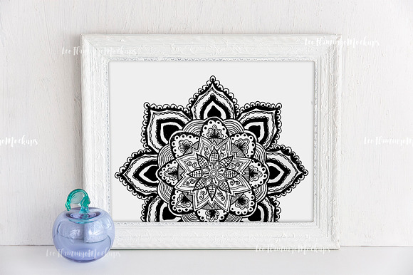 white rustic frame 8x10 mockup in Print Mockups - product preview 1