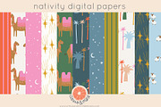 Christmas Nativity Digital Papers