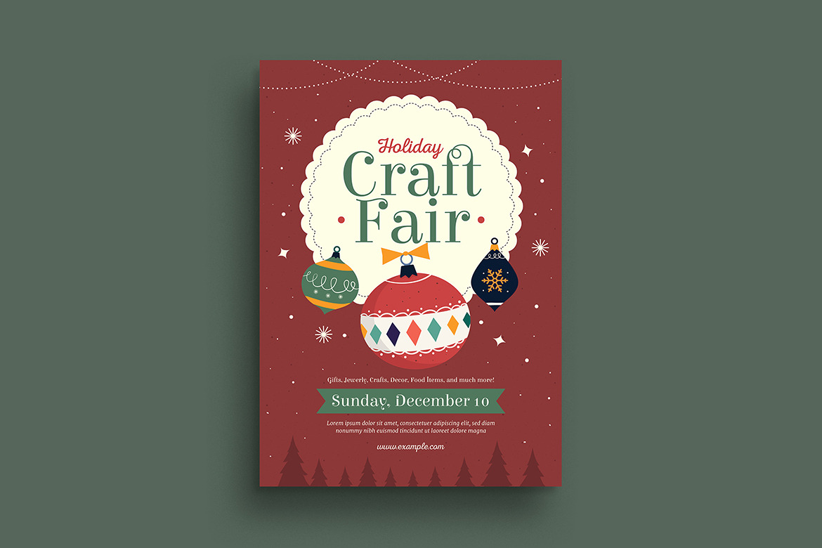 Holiday Christmas Craft Fair Flyer Creative Daddy