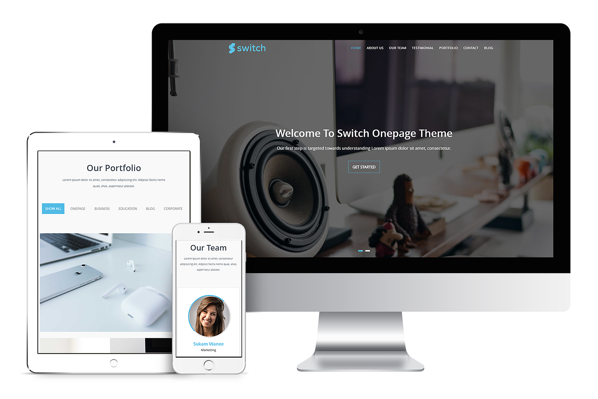 Switch in WordPress Business Themes - product preview 8