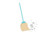 Broom vector illustration.