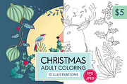 Christmas Adult Coloring Bundle