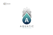 Aquatic A Letter Logo