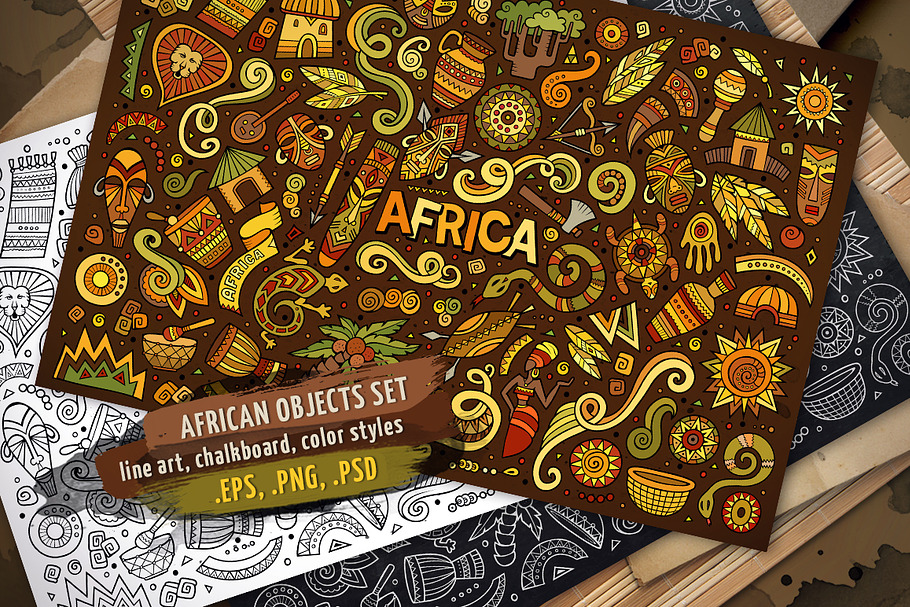 Africa Objects & Elements Set