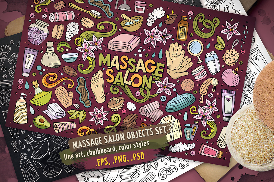 Massage Objects & Elements Set