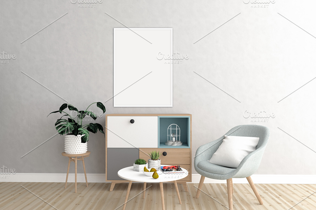Scandinavian room - interior mockup in Print Mockups - product preview 8