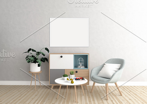 Scandinavian room - interior mockup in Print Mockups - product preview 2