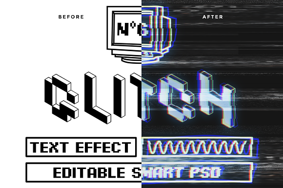 Photoshop Glitch text effects Vol.2 in Photoshop Layer Styles - product preview 3