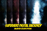 Superhero Digital Backdrop #2