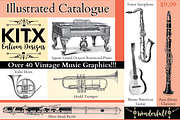 Music Instruments Vintage Bundle