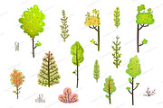 Trees Bush Green Forest Clipart