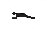 Man doing push up silhouette icon