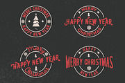 New year sign set