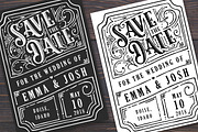 Vintage Handdrawn Save The Date