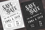 Vintage Handdrawn Save The Date