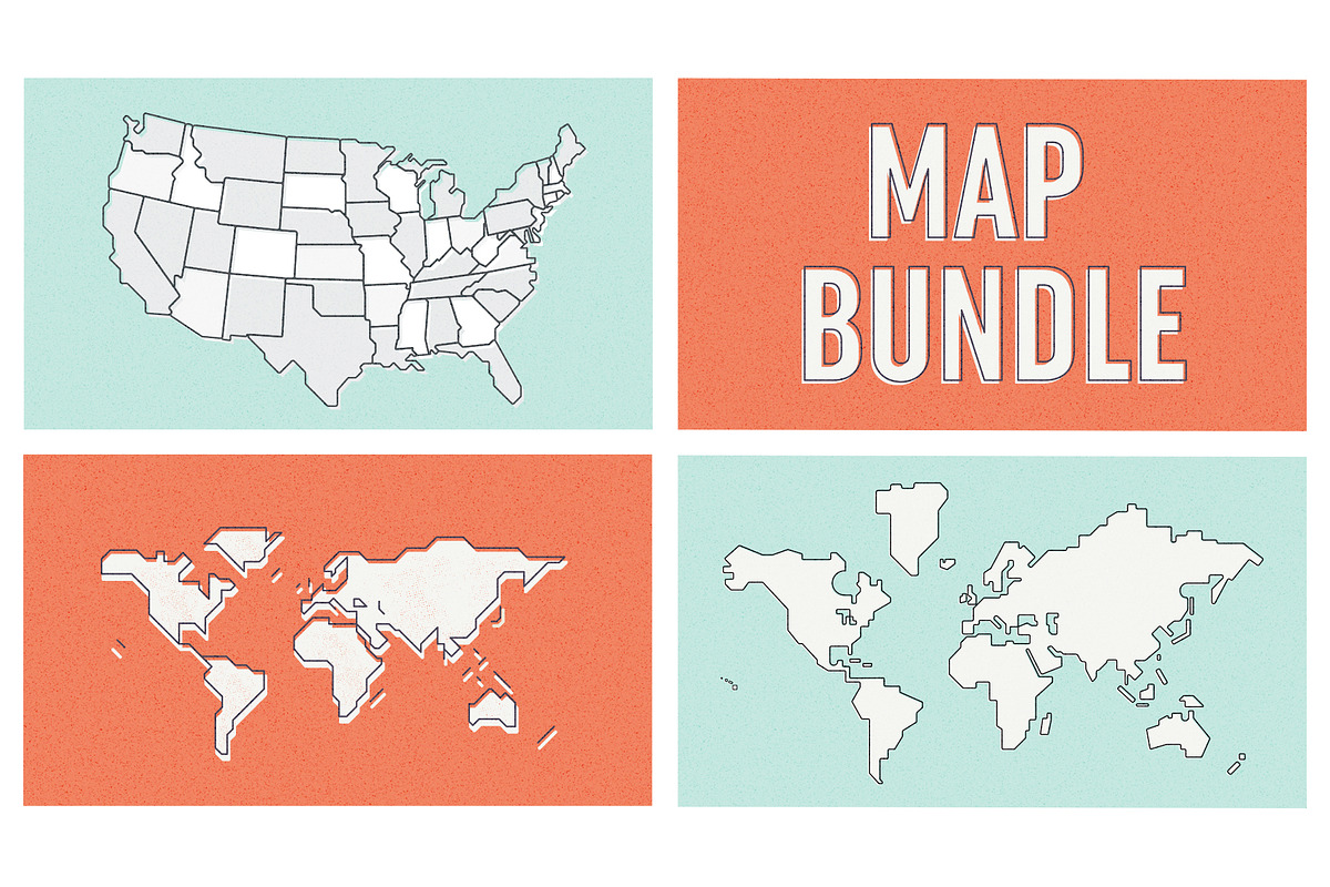 Map Bundle Vector  in Illustrations - product preview 8
